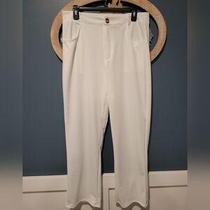 White Trousers Soft Silky Feel Material. Sz Large.